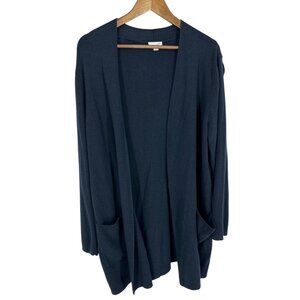 J. Jill Womens Open Front Cardigan Sweater With Pockets Size XL